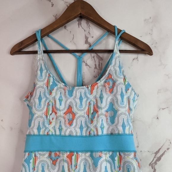 Soybu Tank Dress Black Size Small Racerback Mini Print White Blue - Picture 9 of 13
